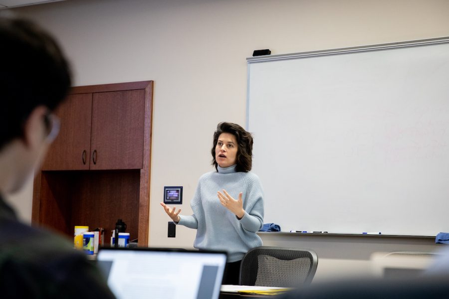 eps faculty member teaching a graduate course